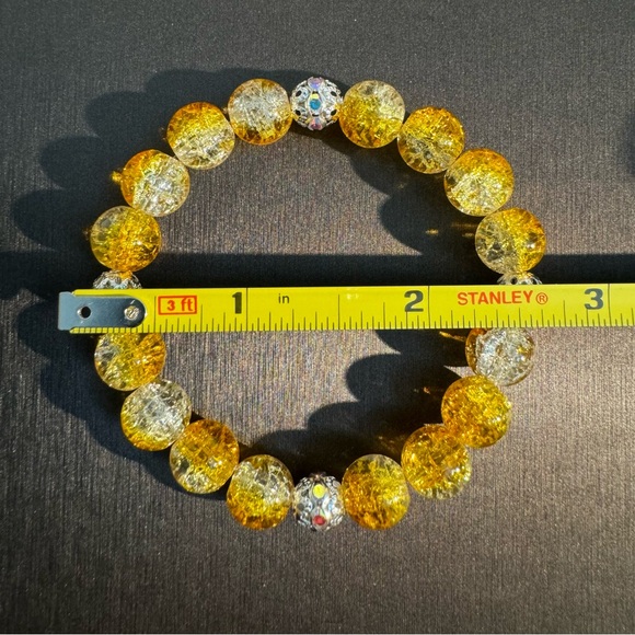 Golden Sparkle Beaded Bracelet - Picture 5 of 5